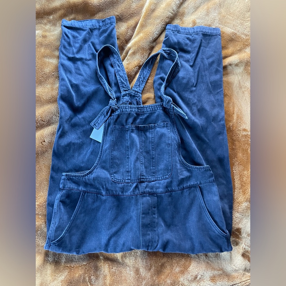 Black Denim Overalls